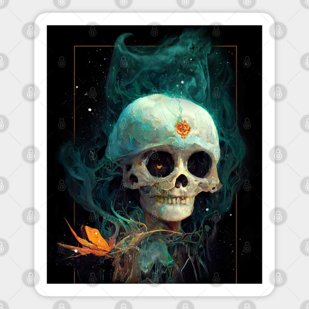 Skull and Beauty Magnet by spaceboycomics